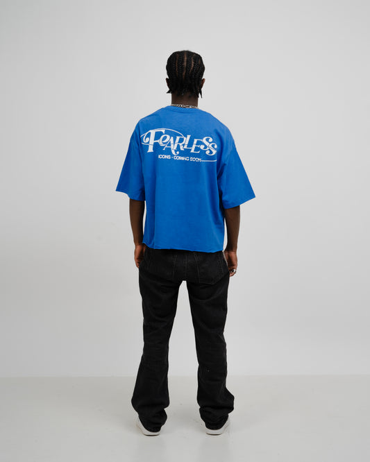 Camiseta Boxy Fit Fearless Azul
